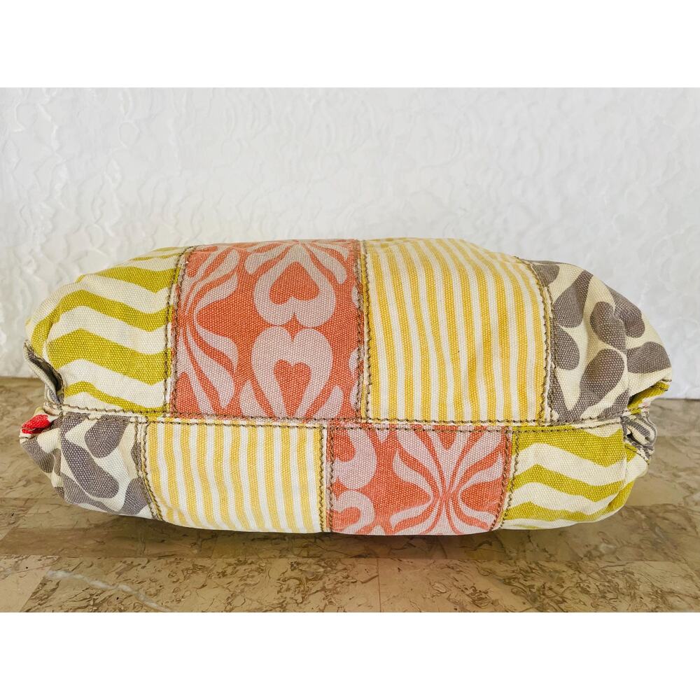 Fossil Multicolored Patchwork Fabric/Leather Sued… - image 8